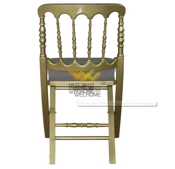 Gold wooden folding chateau chair for wedding/event